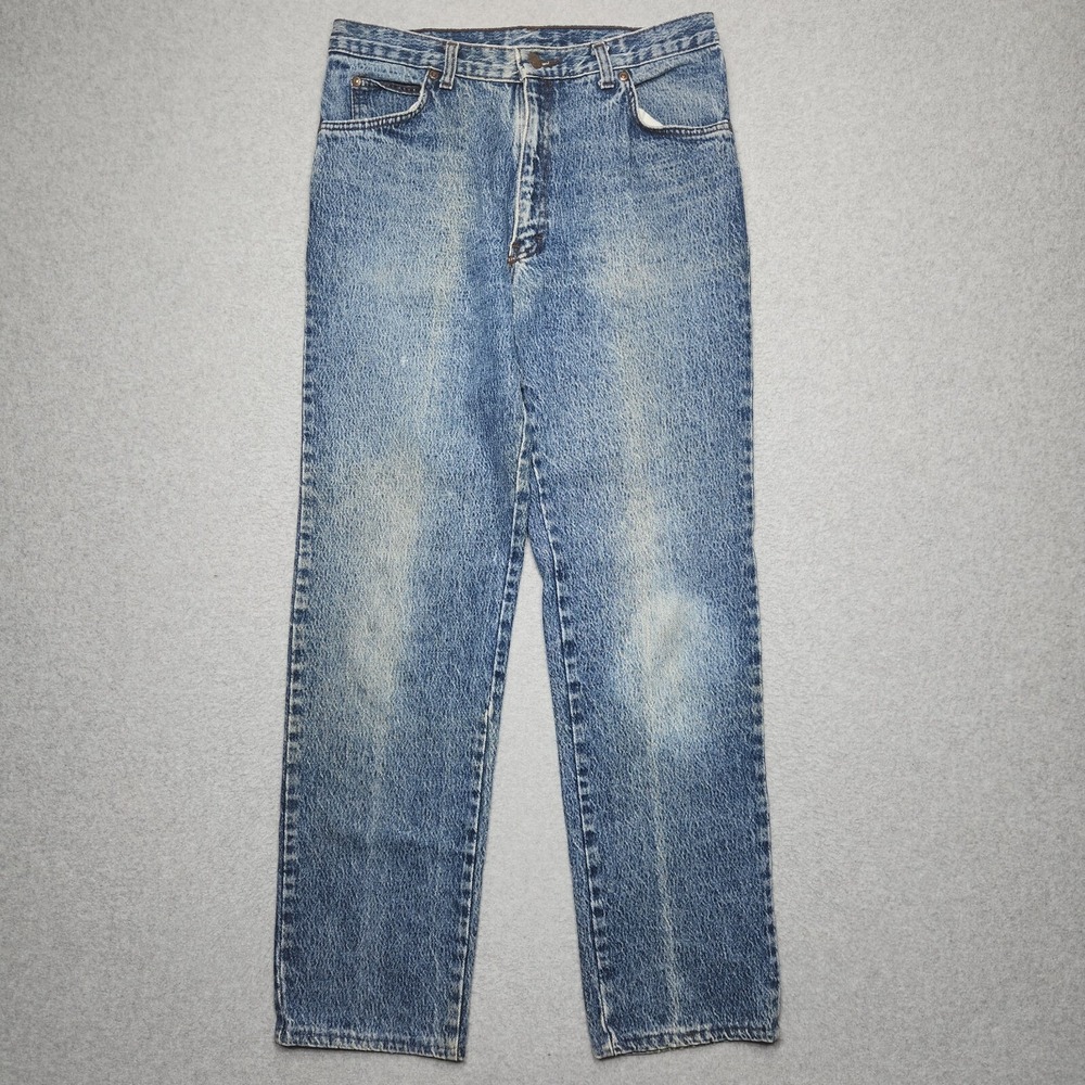 Vintage Calvin Klein Jeans Mens 32x32 Blue Straight Fit Stone Wash Fade USA Made